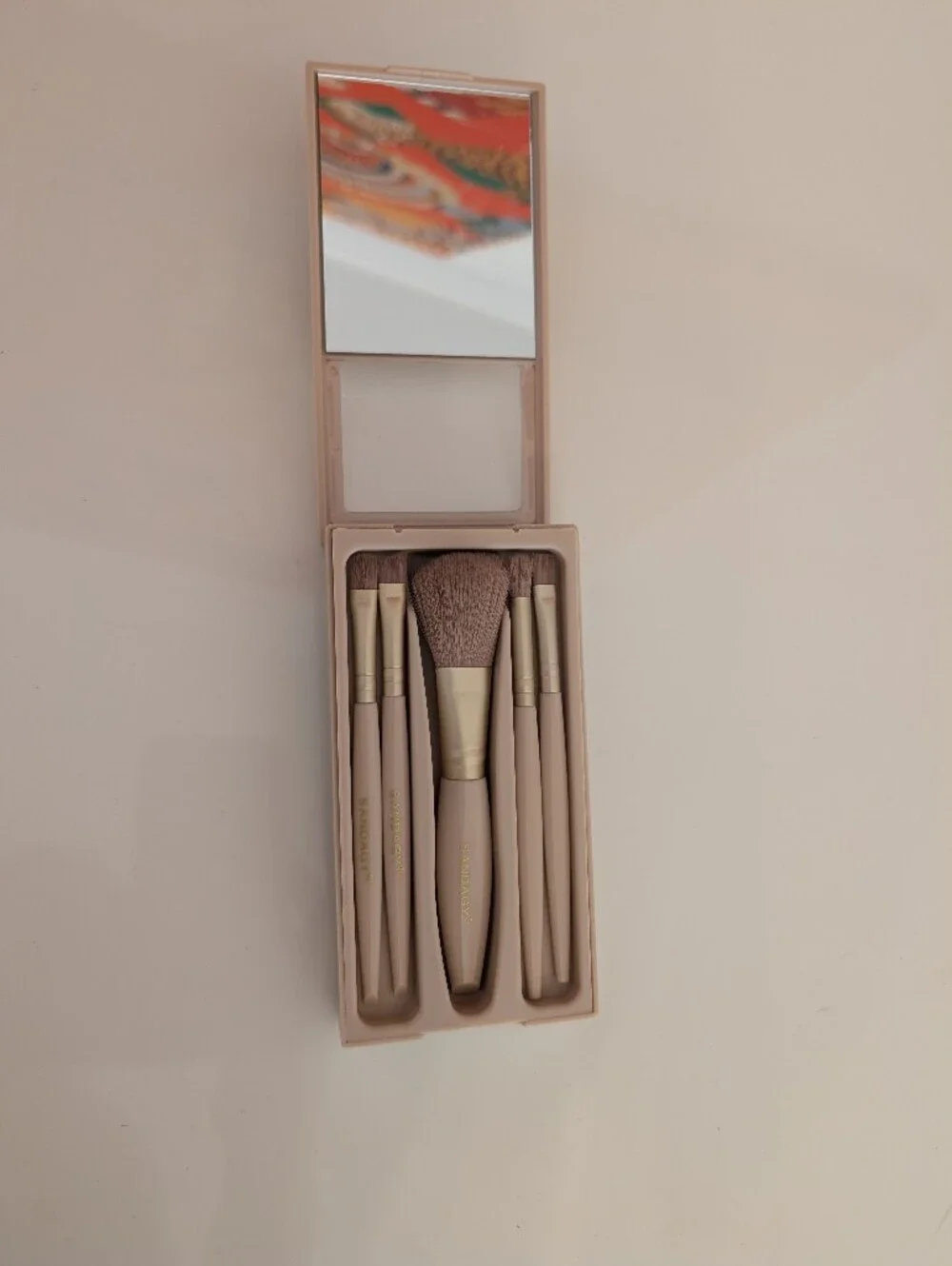 Pink 5-Piece Travel Makeup Brush Set